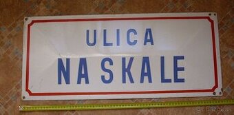Smaltovaná tabuľa - 70cm x 30cm - ulica