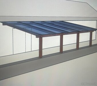 Pergola / prístrešok na mieru – s priesvitnou strechou