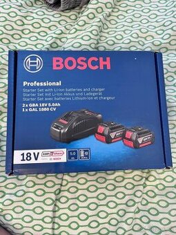 Predám 2x batérie + nabíjačka BOSCH GBA 18V 5.0AH