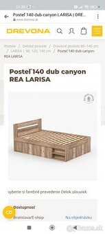 Manželská posteľ s úložným priestorom