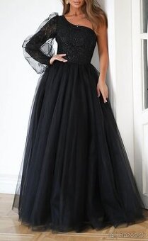 Čierne spoločenské šaty 34/XS