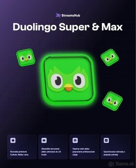 Duolingo Super & Max – 1 rok (pozvánka na účet)