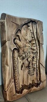 Drevený obraz Poľovnicke motivy 37×64cm