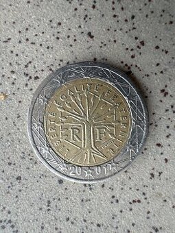 2 Euro Coin Miscasting France 2001