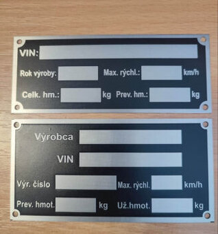 štítky na privesný vozík, karavan