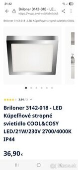 Briloner 3142-018 - LED Kúpeľňové stropné svietidlo Cool&Cos