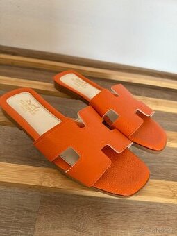 Damske slapky Hermes oranzove