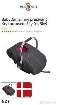 BabyDan Zimný prešívaný kryt autosedačky (vajíčka)