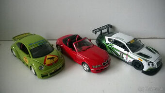 Bentley, Beetle, BMW  mierka 1:24 Burago /made in Italy/