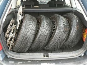 Zimné pneumatiky Continental s plechovými diskami