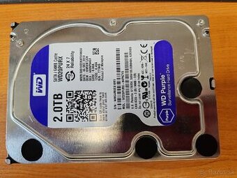 Predám 2TB HDD WD PURPLE 3,5"