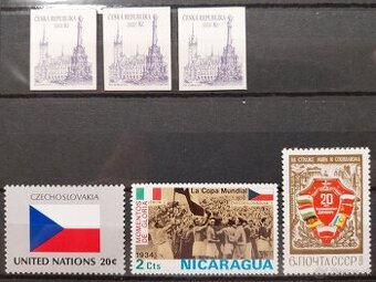 Známky ČESKOSLOVENSKO + ČESKO a iné