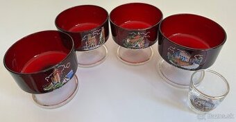 Retro poháre REP. S. MARINO – France – zberateľský set 4EUR
