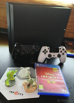 Predám PS4 500 GB + 2x Sony PS4 Dualshock + 16 hier
