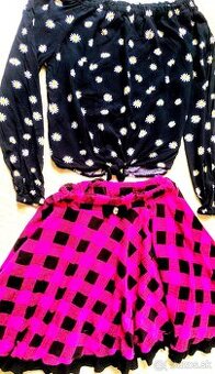 DIEVČENSKÁ HRUBŠIA SUKŇA S BLÚZKOU č.146-152
