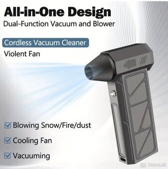 Silný ventilator, vysávač.