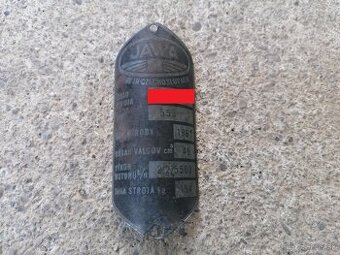 Predám štítok na Jawa 555