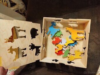 Drevená vkladačka zvieratká