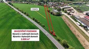Blatné 2.000 m2 – Stavebný pozemok za cenu ornej pôdy