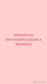 Maturitné témy zo slovenského jazyka - 1