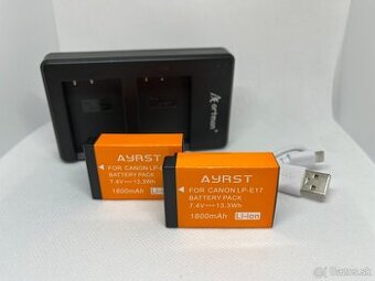 Canon LC-E17 (neoriginál, USB) + 2x LP-E17