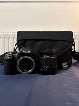 Canon EOS 2000D + 18–55mm + 2 batérie + SD karta – ako nový