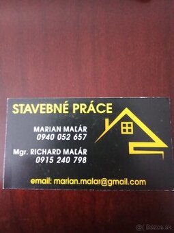 Prevádzam tieto stavebné práce