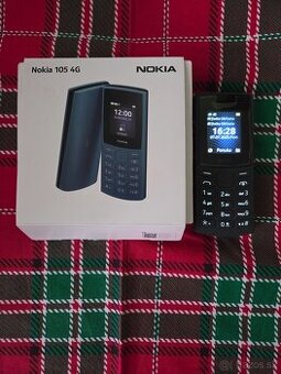 Nokia 105 4g dual sim čierny v záruke top stav krabica návod