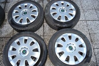 Plechové disky R15 a zimné gumy 195/55 R15 Continental