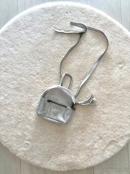 Kožená kabelka silver