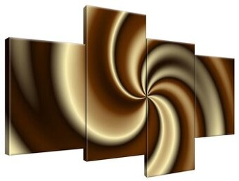 4-dielny obraz na plátne - Špirála