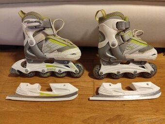 Detské korčule Duplex 2v1 nastaviteľná veľkosť 30-33 - 1