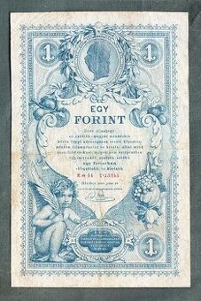Staré bankovky Rakousko Uhersko 1 Gulden Forint 1888