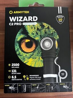 Výkonná LED čelovka ArmyTek Wizard Pro USB