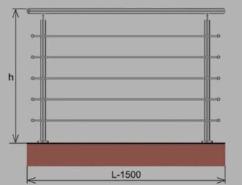 Zábradlie na schody rovné-podesta balkón