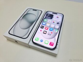 APPLE IPHONE 15 128GB BLACK,ZDRAVIE BATERKY 100%