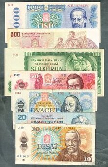 Sestava staré bankovky 1961-1988 - 7 kusů