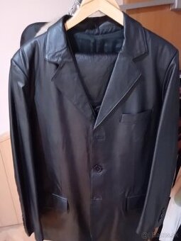 Kožené nohavice vesta sako