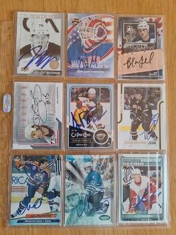 Hokejové karty.kartičky. autogramy
