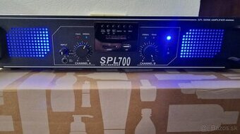 Party set- zosilňovač SPL700+2x repro Malone+3x disco svetlá