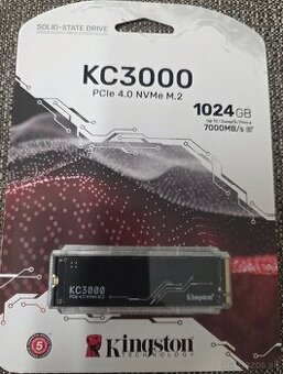 Kingston SSD KC3000 M.2 NVMe 1TB (7000/6000MB/s)