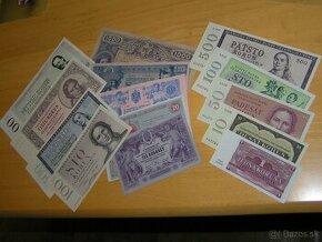 RU,ČSSR , ČSR- nevydanné bankovky , návrhy oboustranná kopie