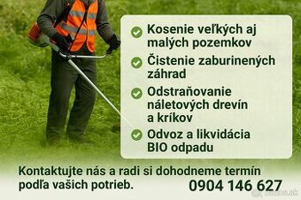 ČISTENIE A KOSENIE ZÁHRAD