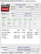 AMD Athlon LE-1600 BOX 2,2GHz 2200MHz, 1MB cache
