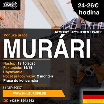 murári do Nemecka / 26€