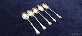 Investičné striebro –5ks kávové lyžičky– UK Sheffield 1922
