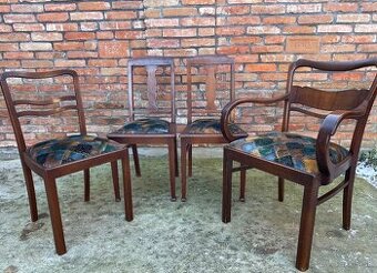 4 jedálenské stoličky, secesný/bauhaus štýl