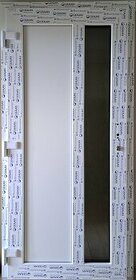 Plastové vchodové dvere 98x205cm,biele,3sklo,VON-ováravé