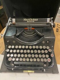 Starožitný písací stroj Mercedes vo veľmi dobrom stave