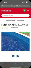 BAZÉNOVÁ FÓLIA GALAXY V6